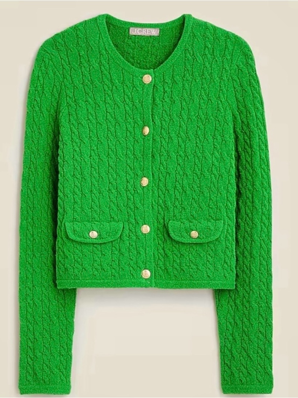 J. Crew Odette Cable Knit Lady Jacket